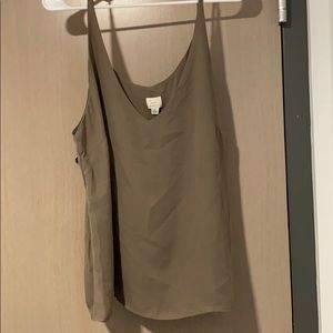 Brown spaghetti strap blouse in size L